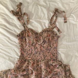 Floral wide leg jumpsuit